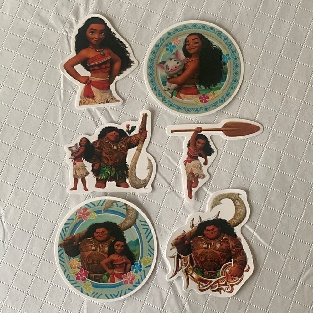 Bundle of 6 Disney Moana Stickers